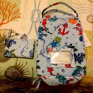 NWT Vera Bradley anchors away tote w/ coin purse